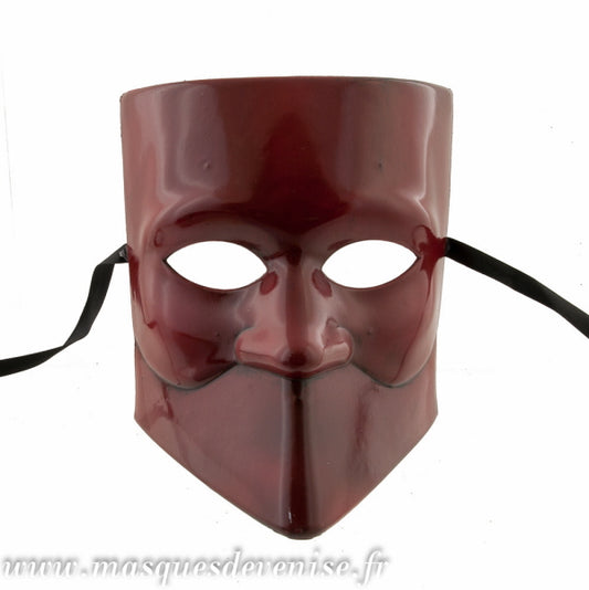 Masque de Venise Bauta rouge  – Artisanat Authentique de Venise
