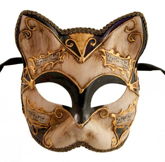 Masque Chat Gatto Musica Vénitien – Artisanat Authentique de Venise