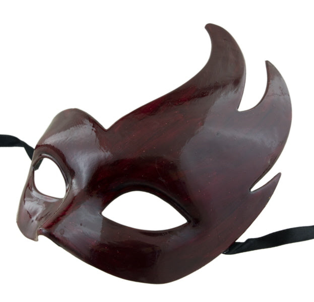 Masque Colombine Cygne Rouge Foncé – Artisanat Authentique de Venise