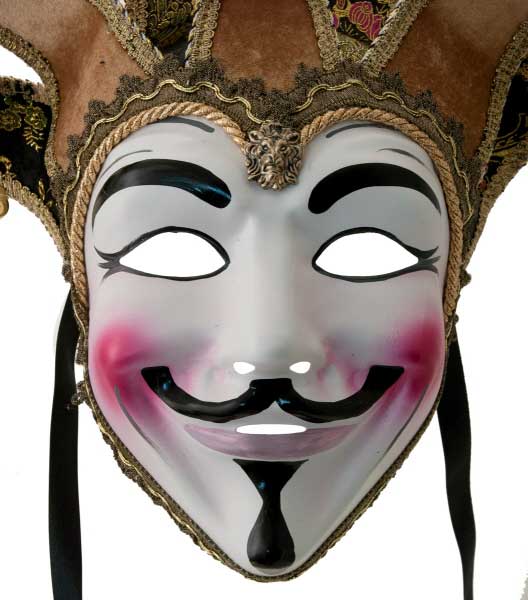 Masque Vendetta Jolly à 7 Pointes – Artisanat Authentique de Venise