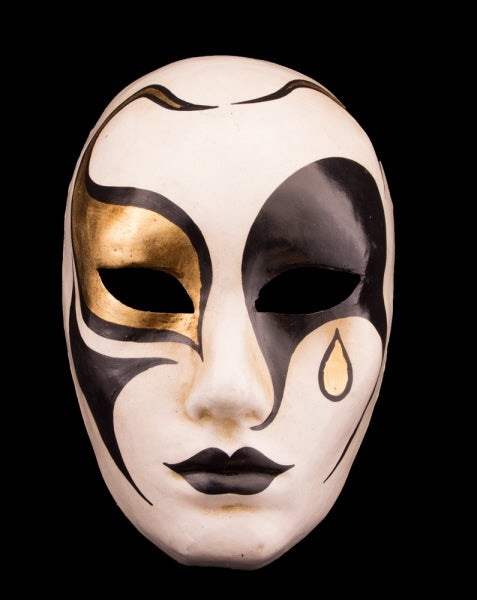 Masque Volto Pierrot de Collection – Artiste Edmond – Artisanat Authentique de Venise