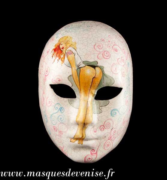 Masque Vénitien Volto Accademia Civetta – Artisanat Authentique de Venise