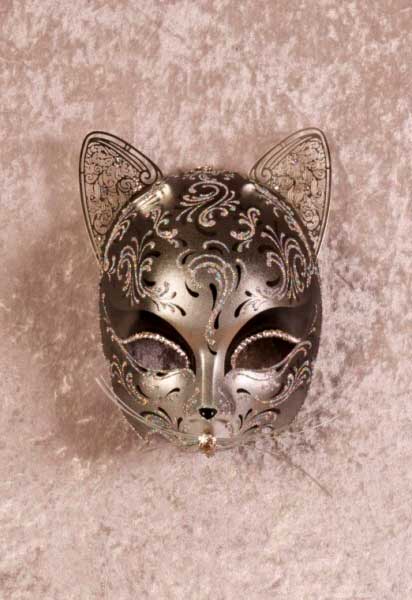 Masque de Venise Chat-Gattino – Déguisement Vénitien Prestige et Luxe – Artisanat Authentique de Venise