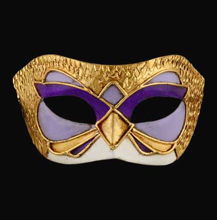 Masque Colombine Symphonie Violet – Artisanat Authentique de Venise