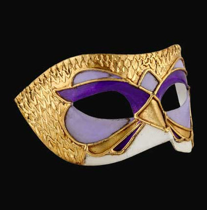 Masque Colombine Symphonie Violet – Artisanat Authentique de Venise