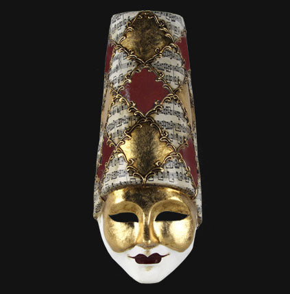 Masque Polichinelle Musica de Venise – Artisanat Authentique de Venise