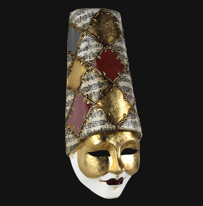 Masque Polichinelle Musica de Venise – Artisanat Authentique de Venise