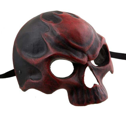 Masque Tête de Mort aux Roses Rouge – Artisanat Authentique de Venise