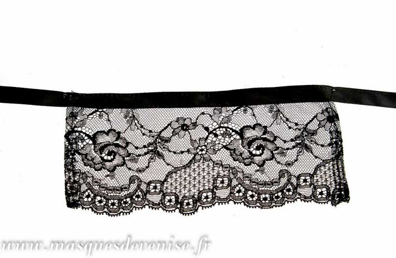 Masque Coquin Vénitien Loup en Dentelle Noire