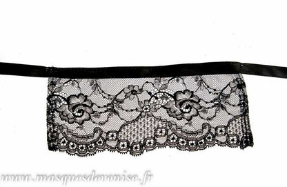 Masque Coquin Vénitien Loup en Dentelle Noire