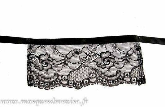 Masque Coquin Vénitien Loup en Dentelle Noire