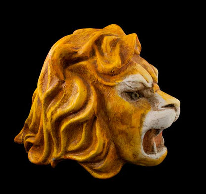 Masque Vénitien Casque Lion en Papier Mâché – Artisanat Authentique de Venise