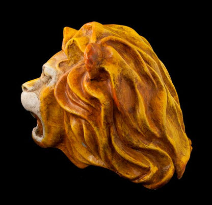 Masque Vénitien Casque Lion en Papier Mâché – Artisanat Authentique de Venise