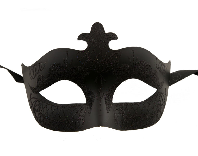 Masque Colombine Noir – Artisanat Authentique de Venise