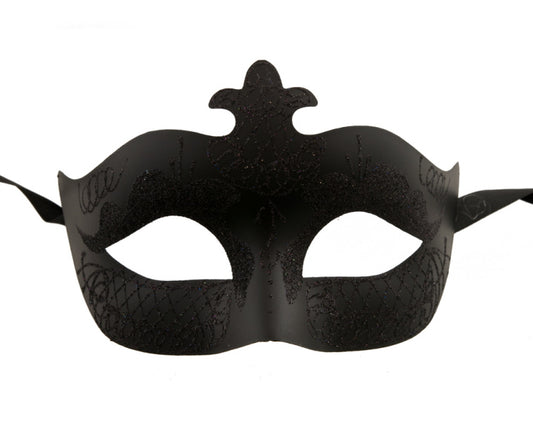 Masque Colombine Noir – Artisanat Authentique de Venise