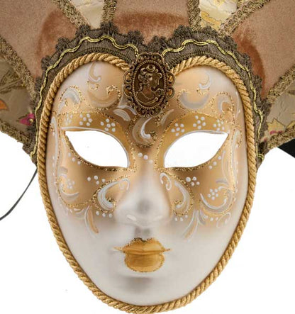 Masque Volto Jolly Doré – Artisanat Authentique de Venise
