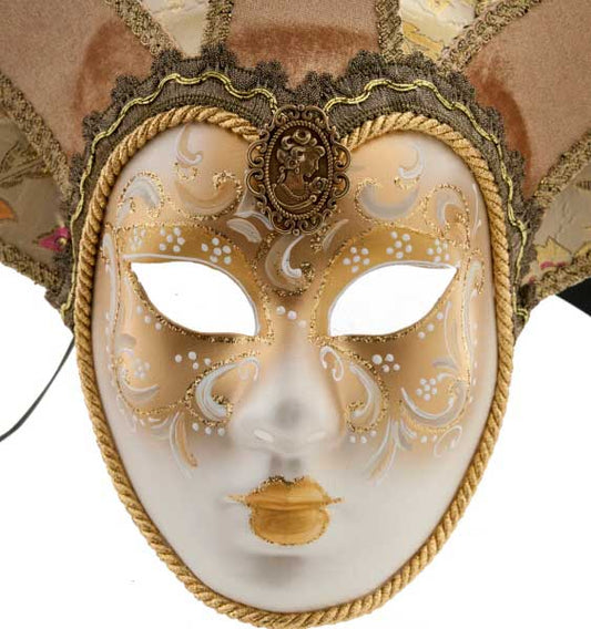 Masque Volto Jolly Doré – Artisanat Authentique de Venise