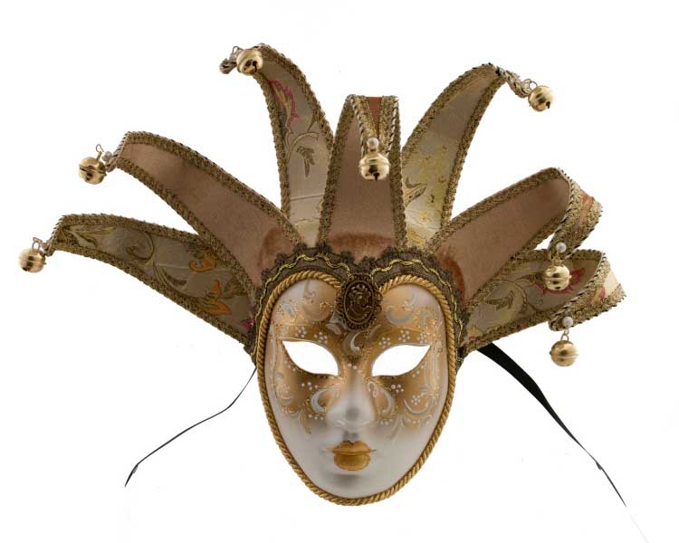 Masque Volto Jolly Doré – Artisanat Authentique de Venise