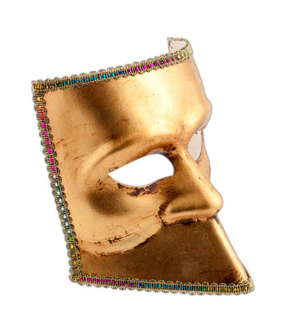 Masque Vénitien Bauta Doré – Artisanat Authentique de Venise