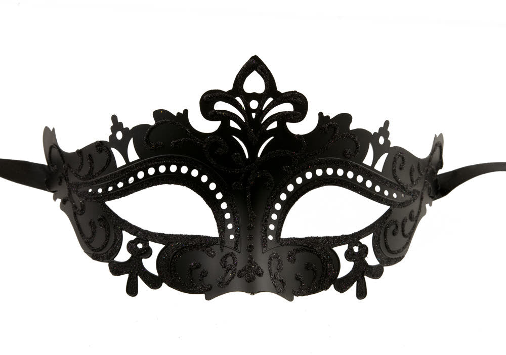 Masque Colombine Noir – Artisanat Authentique de Venise