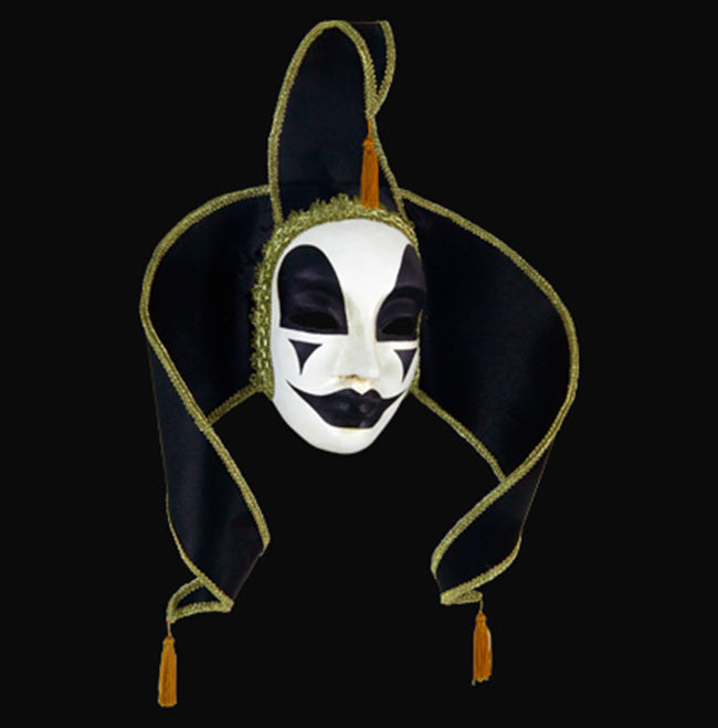 Masque La Comtesse à Pointes Noires – Artisanat Authentique de Venise