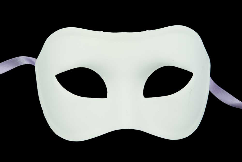 Masque vénitien blanc à peindre Masque de carnaval fait main -  France