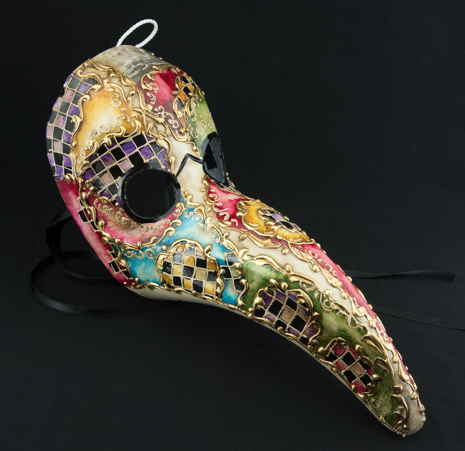 Masque de médecin de la peste du Carnaval vénitien - Papier mâché