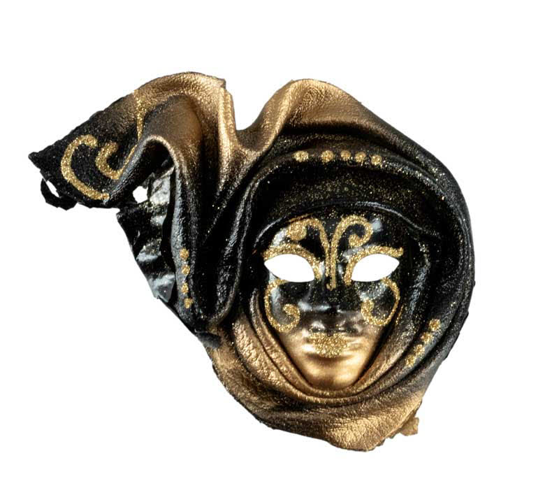 Magnet Masque Venise Noir Doré - Aimant Réfrigérateur - 1170