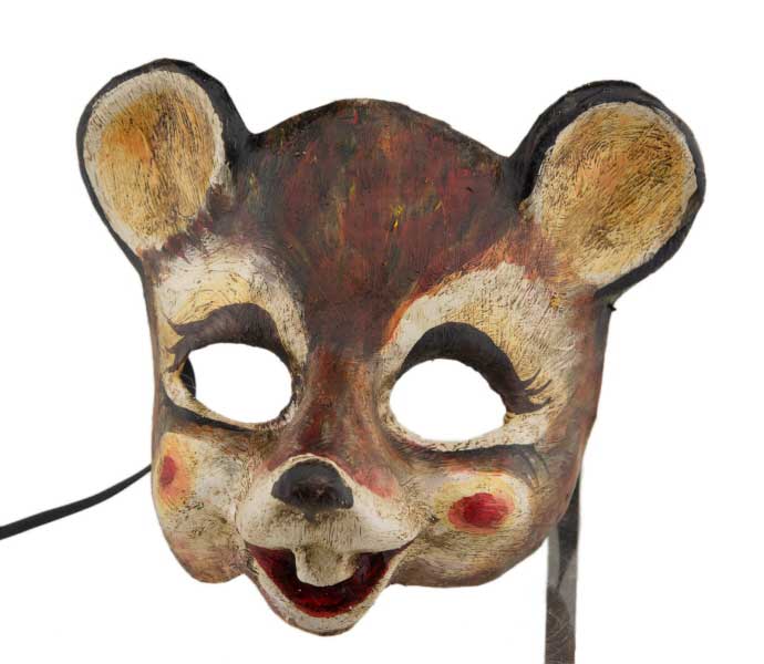 Masque de Venise souris en papier mâché Collection prestige Visage enfant  2405