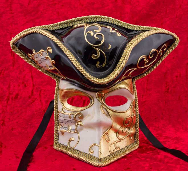 MasqStudio Paire De Masques De Bal Masqué, Noir Et Doré, Avec Plumes, Pour Anniversaire, Cosplay, Fête, Bal