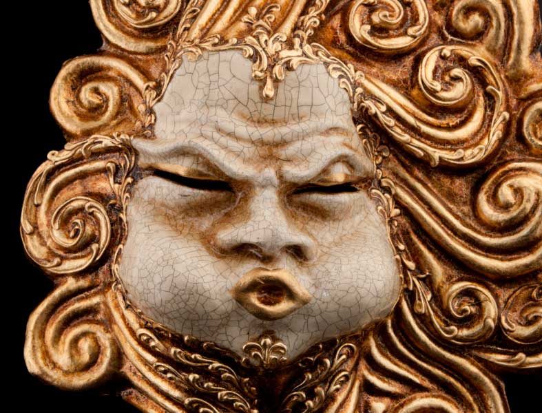 Masque carnaval venise papier maché à peindre - France