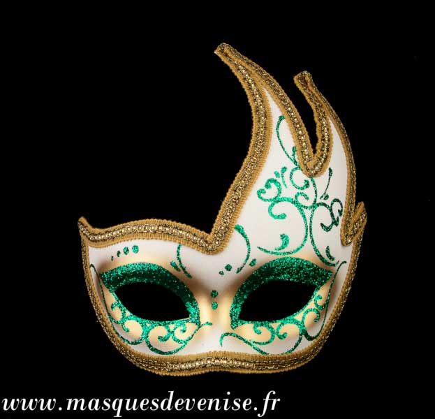 Grand Masque Vénitien Atelier Marega - Carton Bouilli - 65 Cm - Fait Main