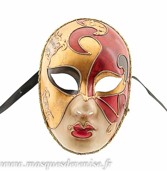 masque volto de venise vert et dore avec strass deguisement carnaval 884 V6 