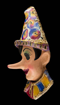 Masque de Venise Pinocchio ABC violet Carnaval vénitien deguisement enfant  2450